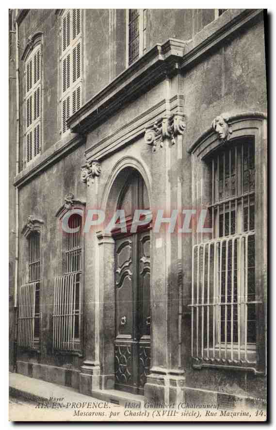Aix-en-Provence — Hôtel Guilibert (XVIIIe siècle), Rue Mazarine, 14 — éditeur Mayer