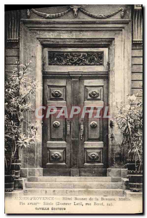 Aix-en-Provence — Hotel Bonnet de la Beaume, eind 18e eeuw — Uitgever Tavelle