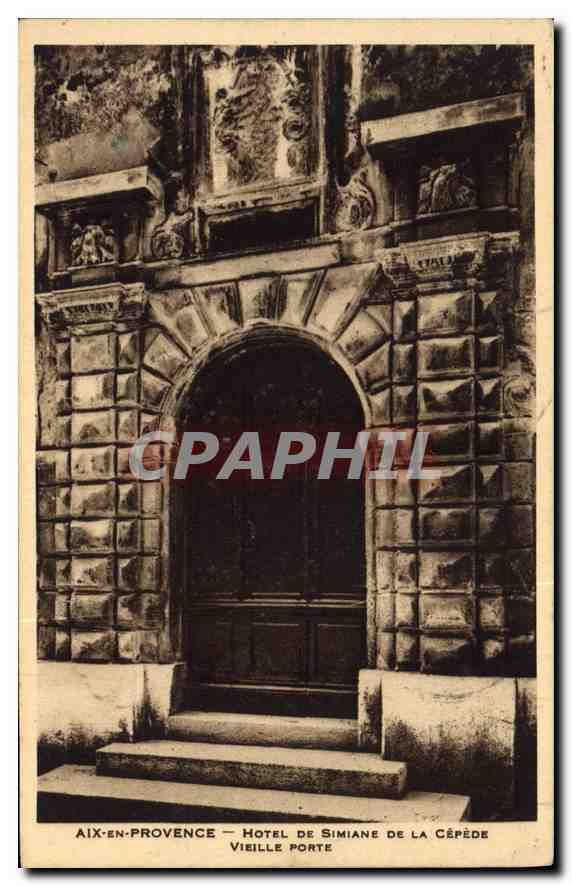 Aix-en-Provence — Hôtel de Simiane de la Cépède — Alte Tür