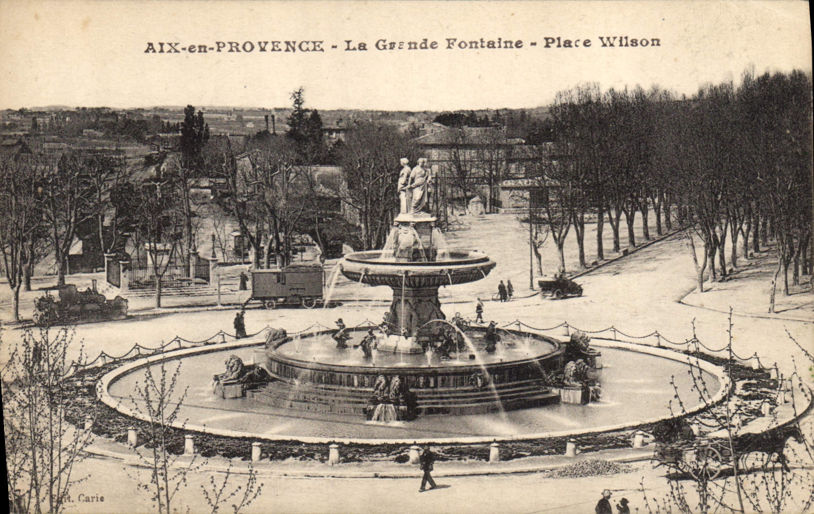 AIX-en-PROVENCE - La Grande Fontaine - Place Wilson — éditeur Carie, n° de série non visible