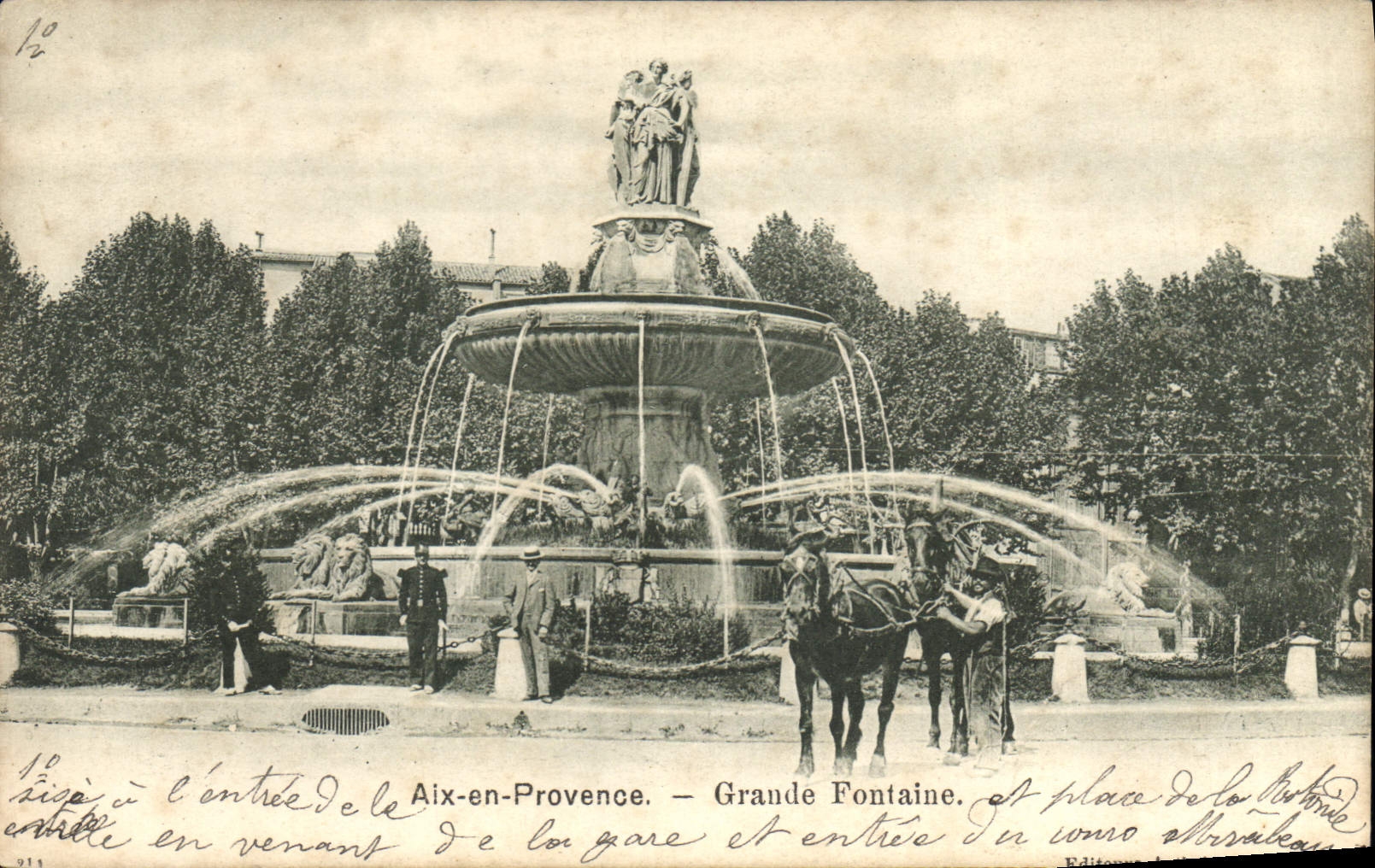 Aix-en-Provence — Grande Fontaine à la place du Mirabeau — Éditeur anonyme, n° 211