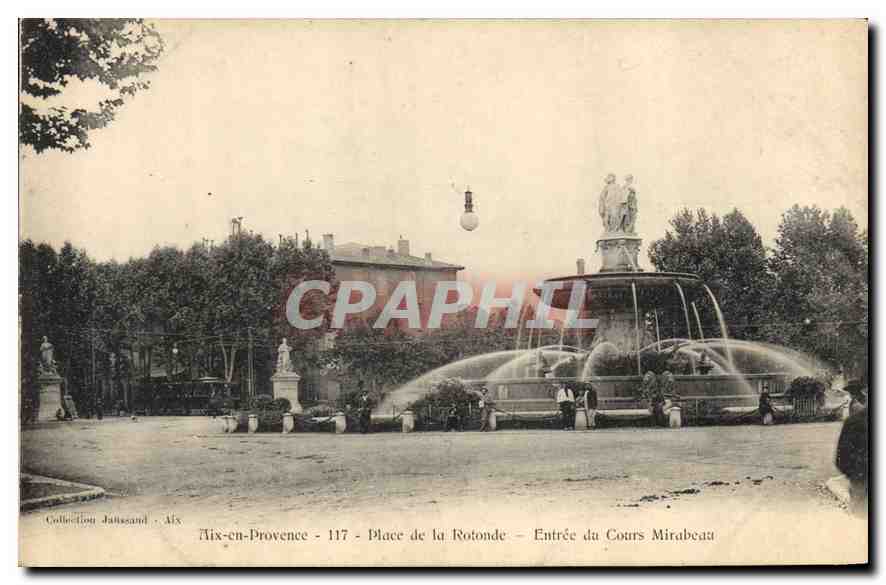 Aix-en-Provence - Place de la Rotonde - Entrée du Cours Mirabeau