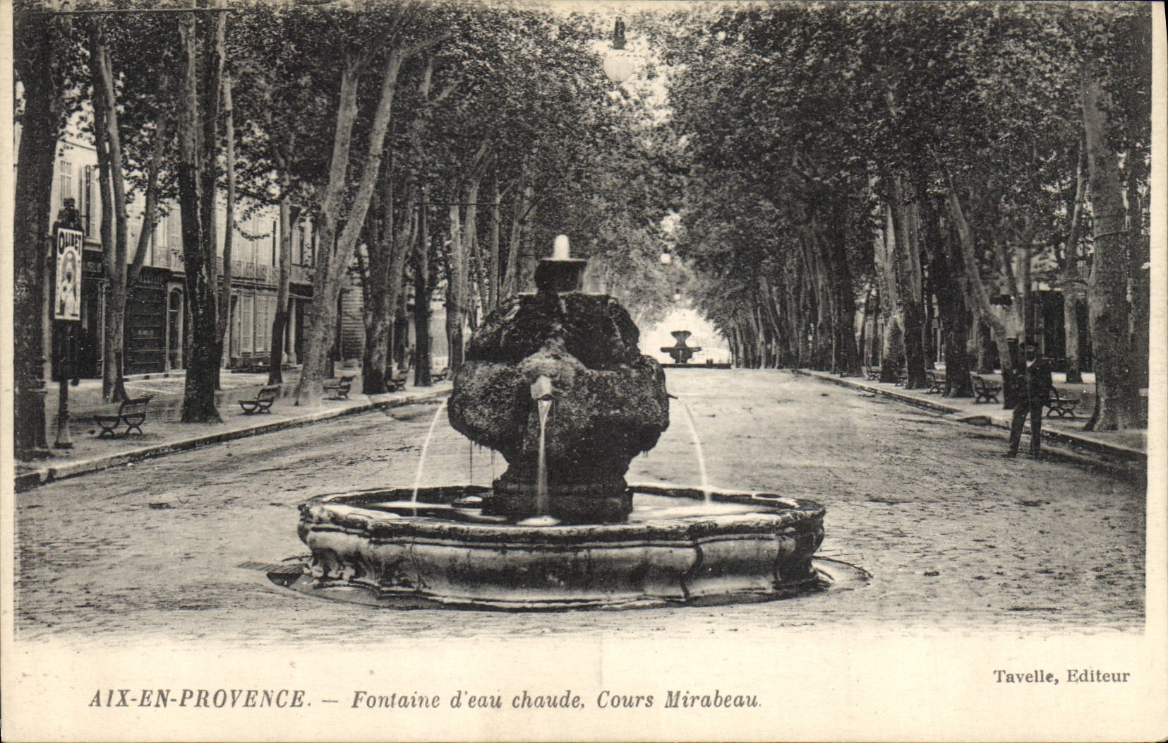 Aix-en-Provence — Quelle mit warmem Wasser, Cours Mirabeau — Verlag Tavelle