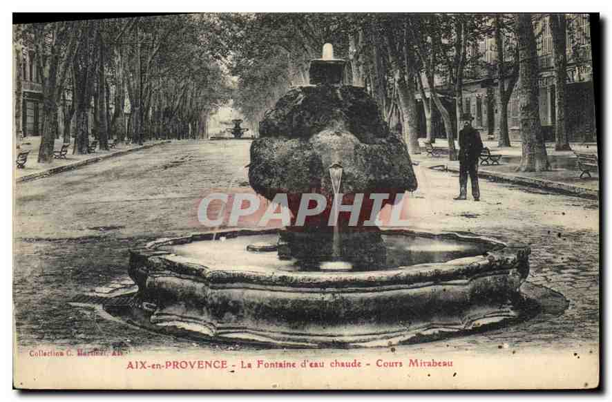 AIX-en-PROVENCE — Hot Spring Fountain — Cours Mirabeau