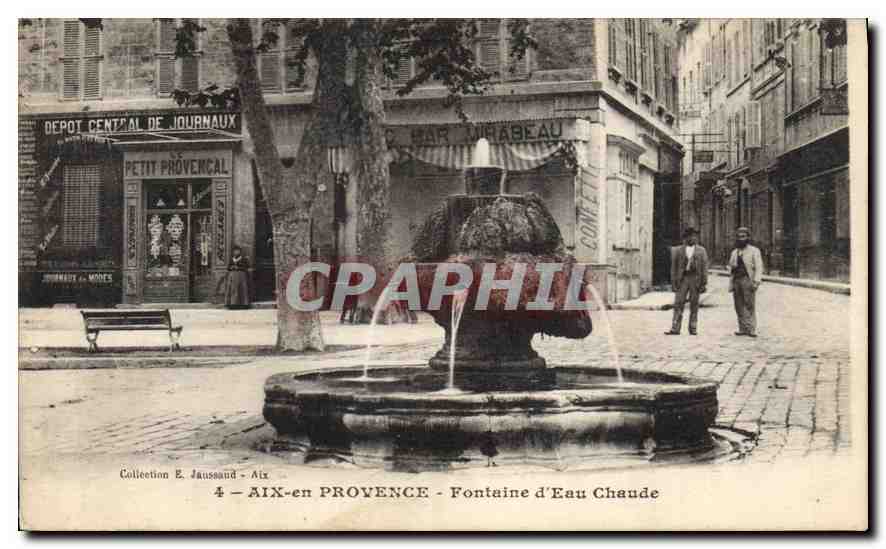 CPA Aix en Provence Fontaine d'eau chaude 