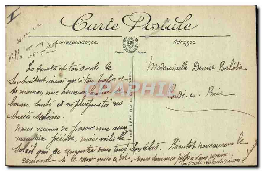 Aix-en-Provence — Fontäne der vier Delfine — Straße Cardinale — Selecta — Rückseite