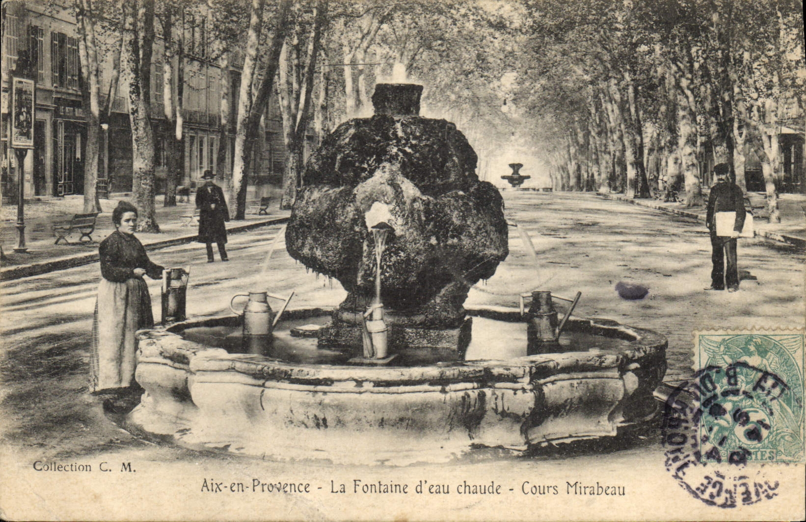 Aix-en-Provence — La Fontaine d'eau chaude — Cours Mirabeau