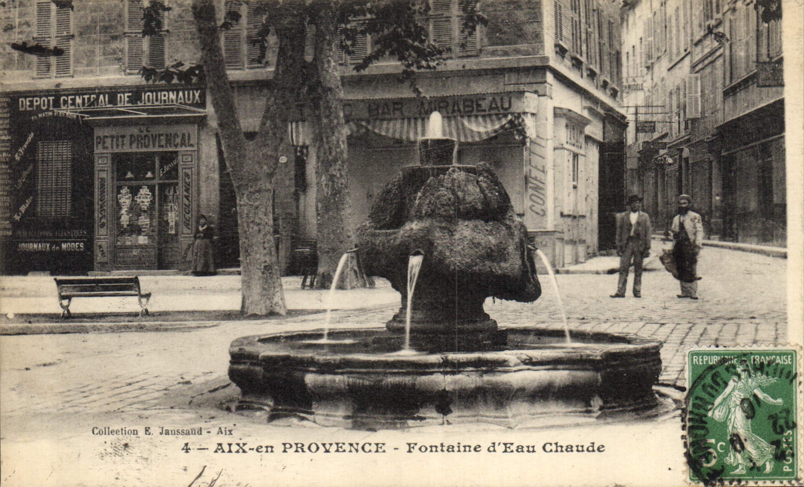 Aix-en-Provence — Fontaine d'Eau Chaude — Collection E. Jaussand