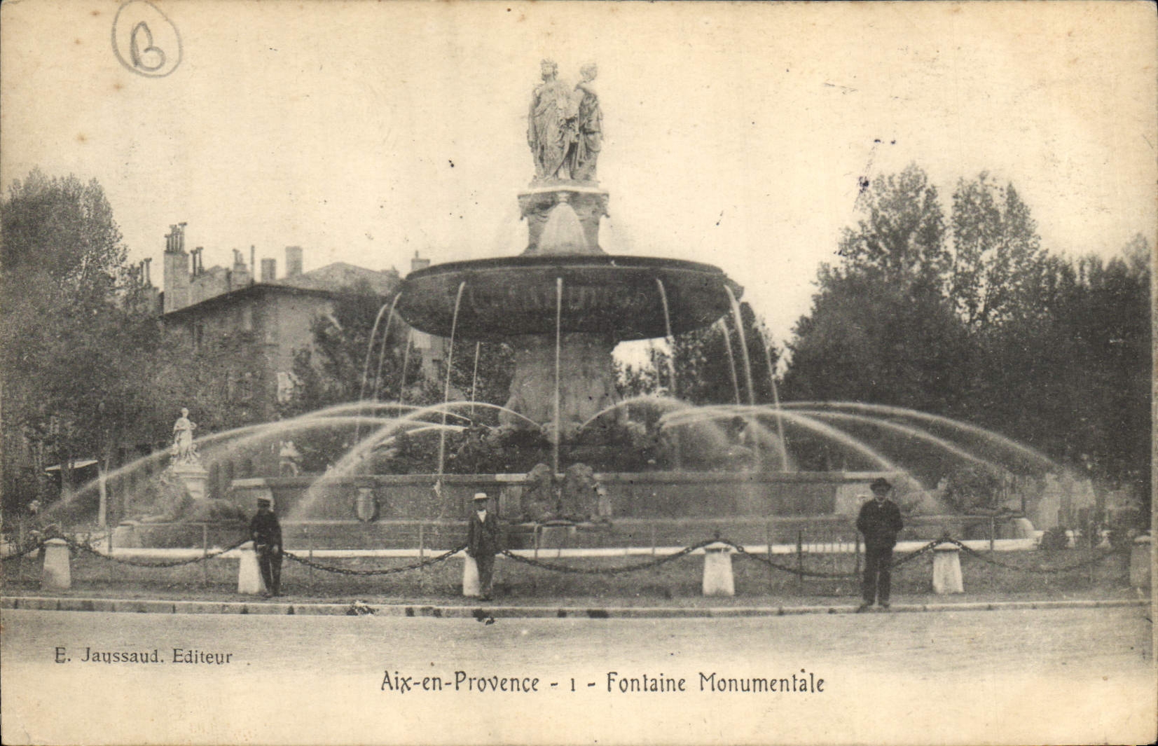 Aix-en-Provence — Monumentalfontein — E. Jaussaud, Verleger