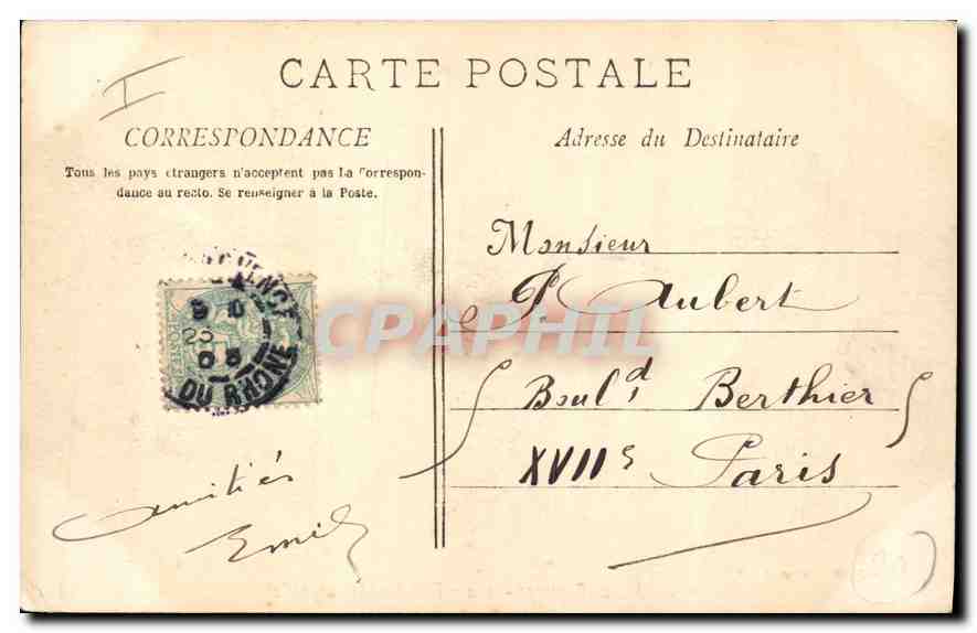 Aix-en-Provence — Fontaine Monumentale — collection Jaussaud — Verso