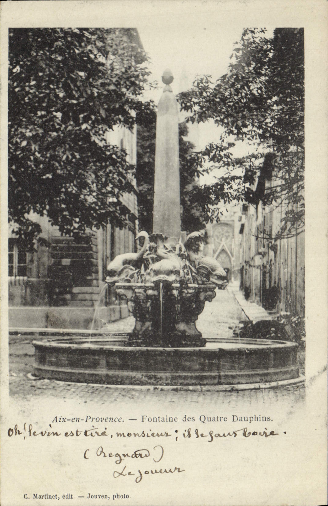 Aix-en-Provence — Fontaine des Quatre Dauphins — G. Martinet, Verlag — Jouven, Foto.
