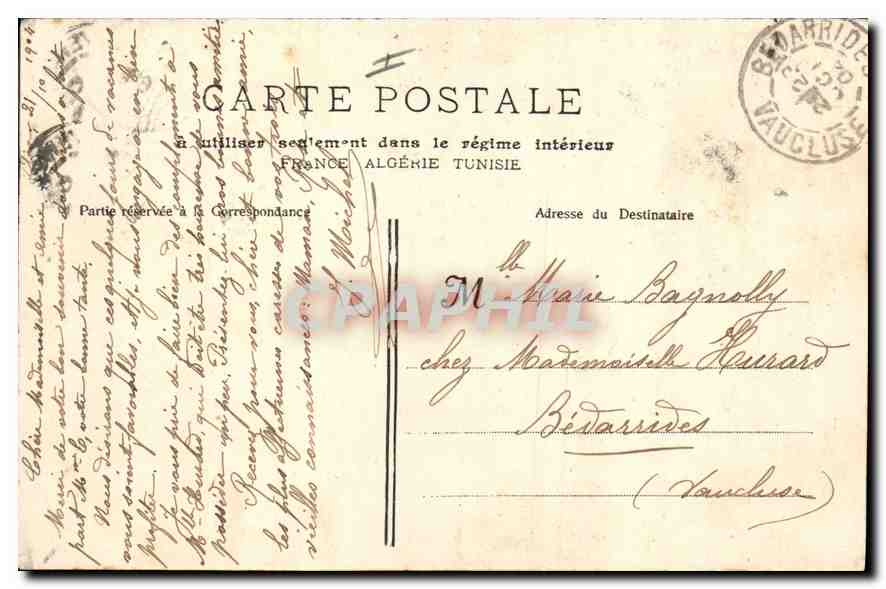 Aix-en-Provence — Fontaine des 4 Dauphins — Lycée Mignet — E. Jaüssaud Editeur — Verso