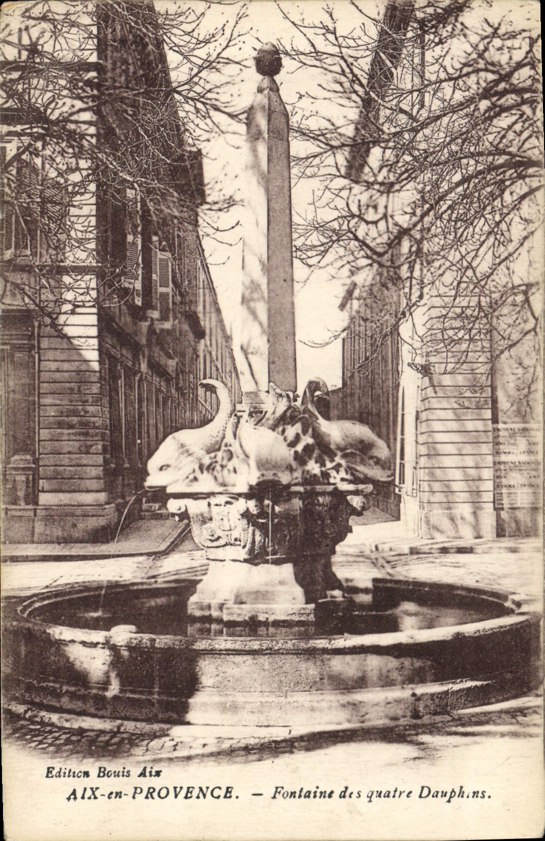 Aix-en-Provence — Fontaine des Quatre Dauphins — Édition Bouis Aix