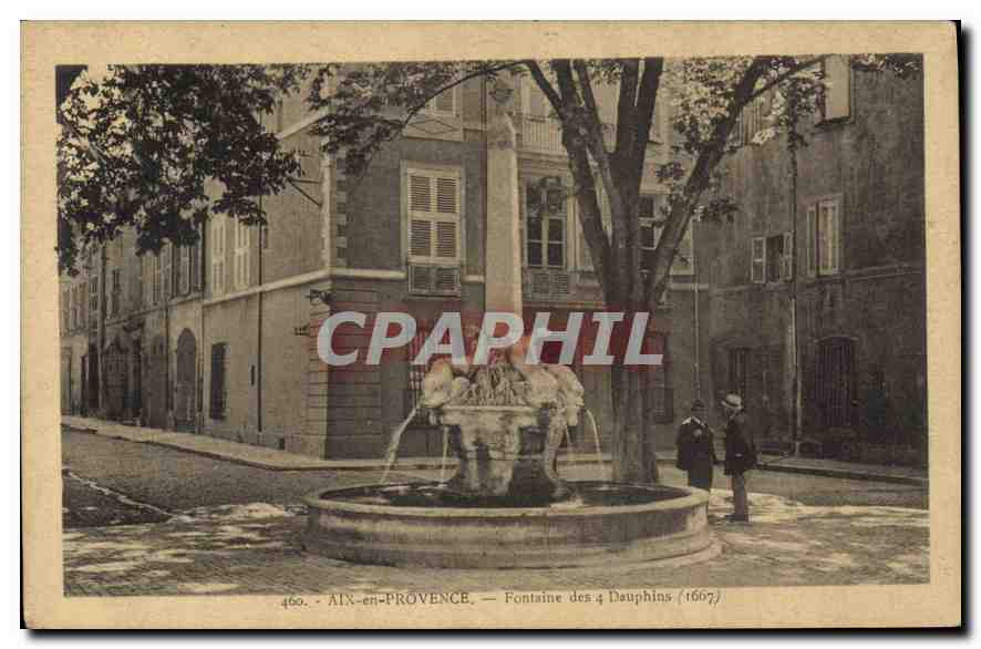 AIX-en-PROVENCE — Fontaine des 4 Dauphins (1667) — Édition La Cigogne, Marseille