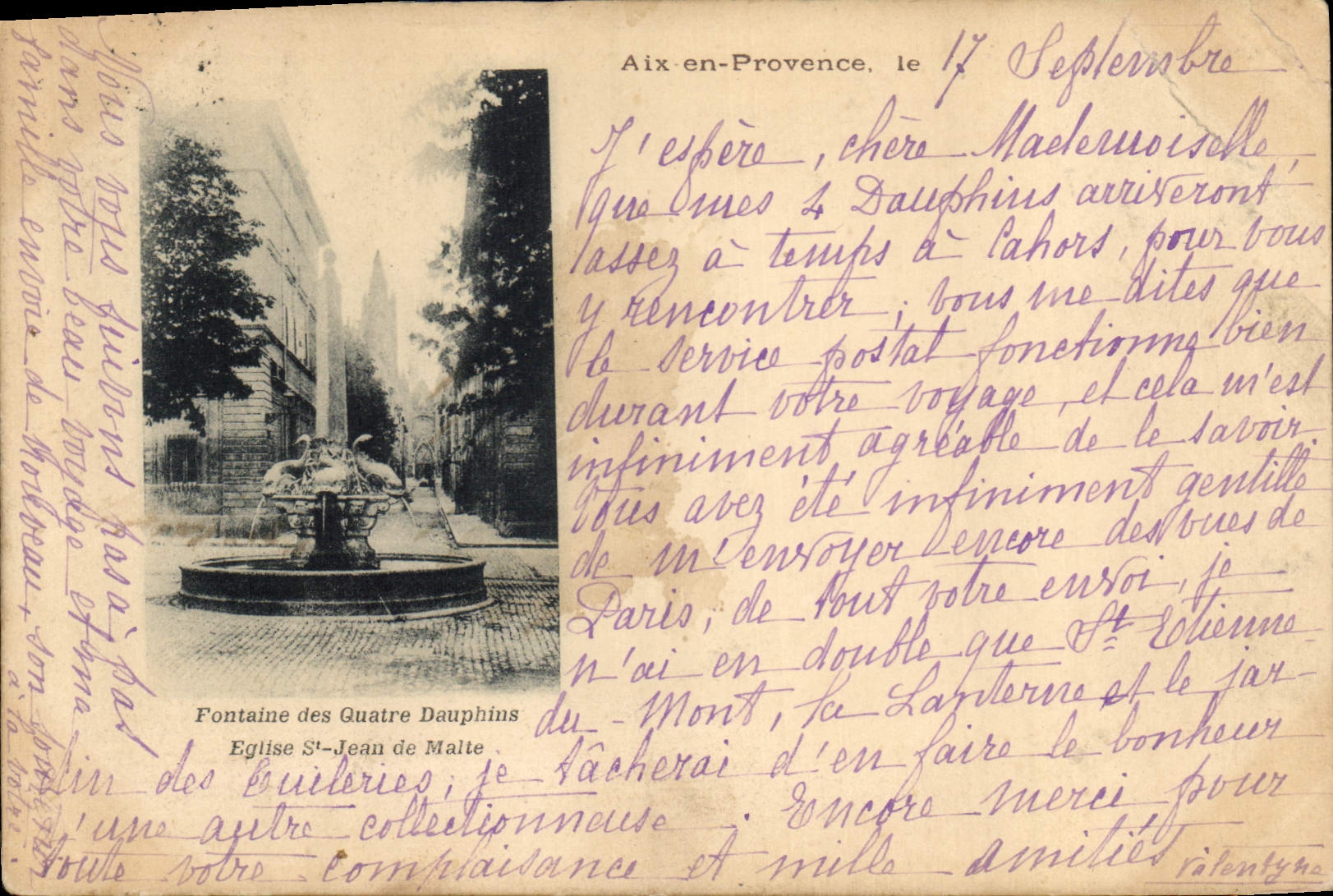 Fontaine des Quatre Dauphins — Église Saint-Jean de Malte — Aix-en-Provence
