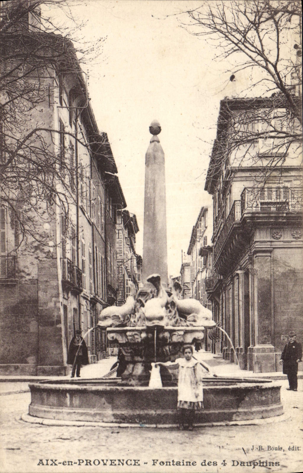 AIX-en-PROVENCE - Fontaine des 4 Dauphins — J.-B. Bouis, édit.