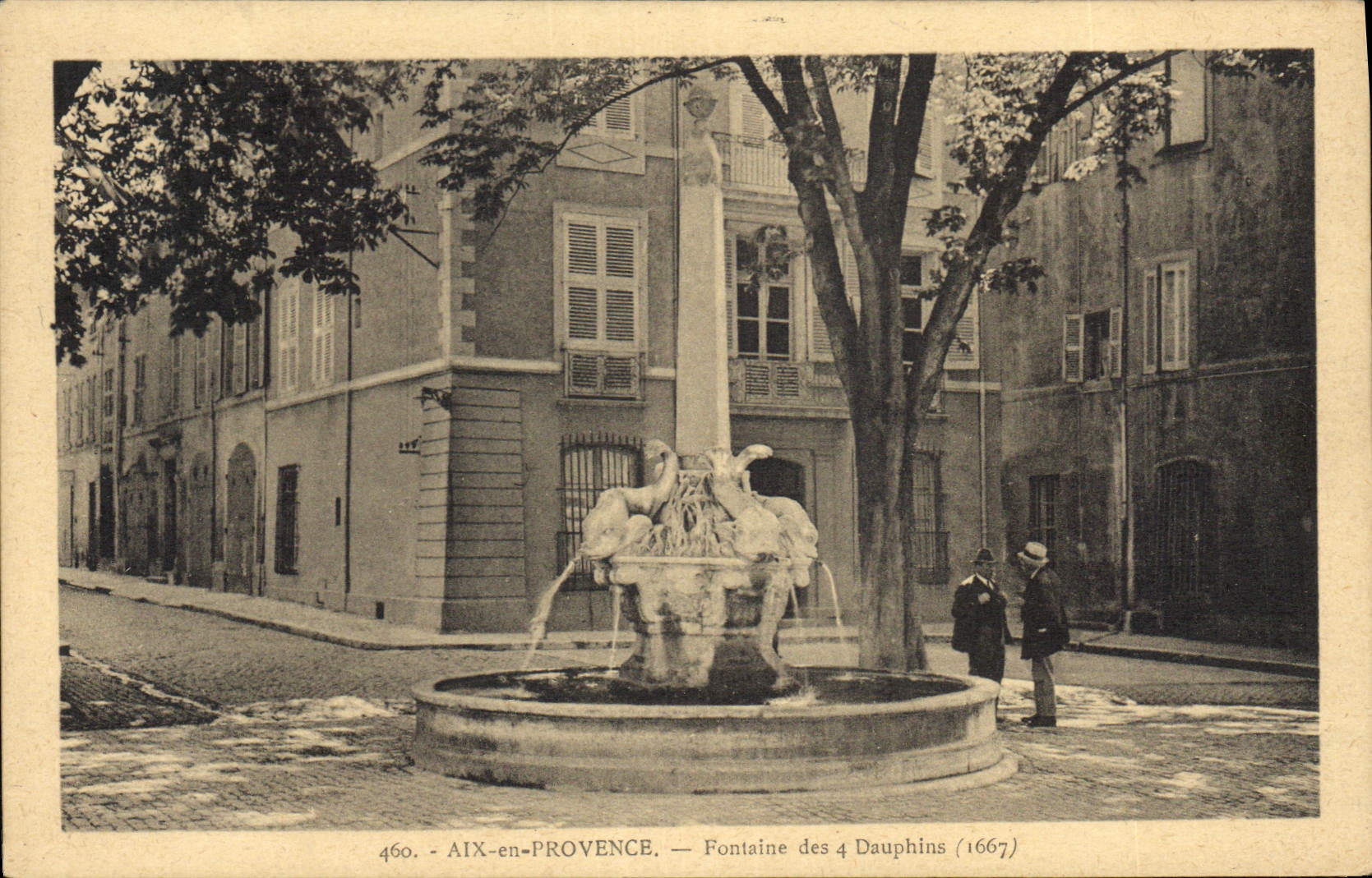 Aix-en-Provence — Fontaine des 4 Dauphins (1667) — Édition La Cigogne, Marseille