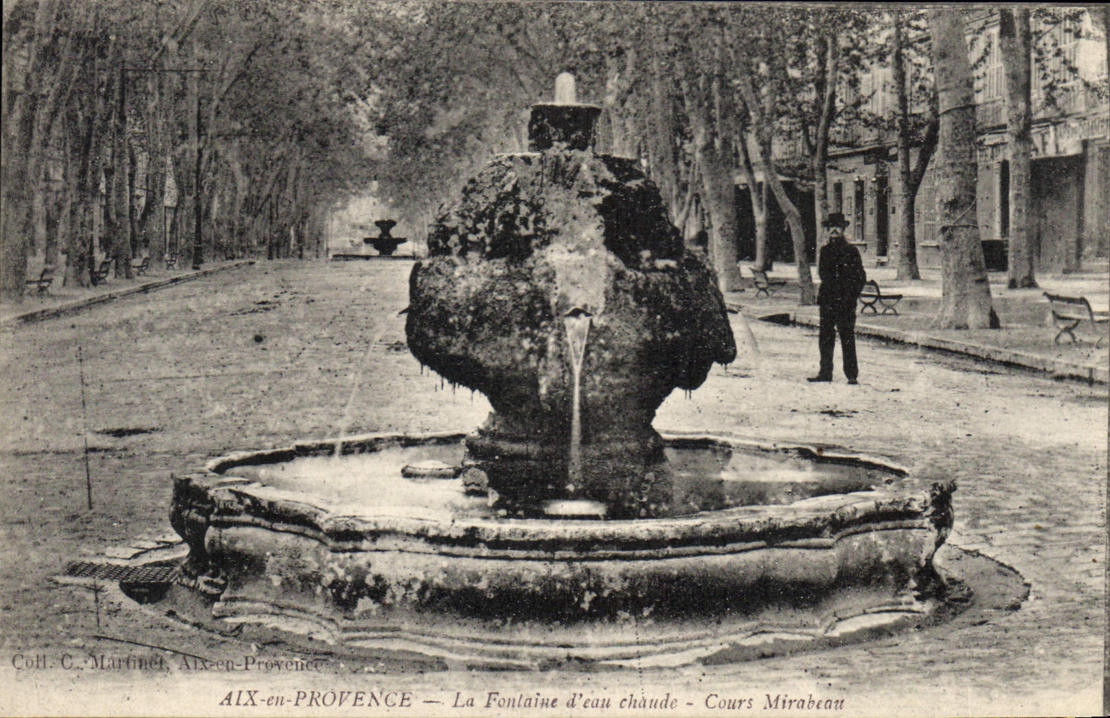 Aix-en-Provence — La Fontaine d'eau chaude - Cours Mirabeau — Coll. C. Martinet