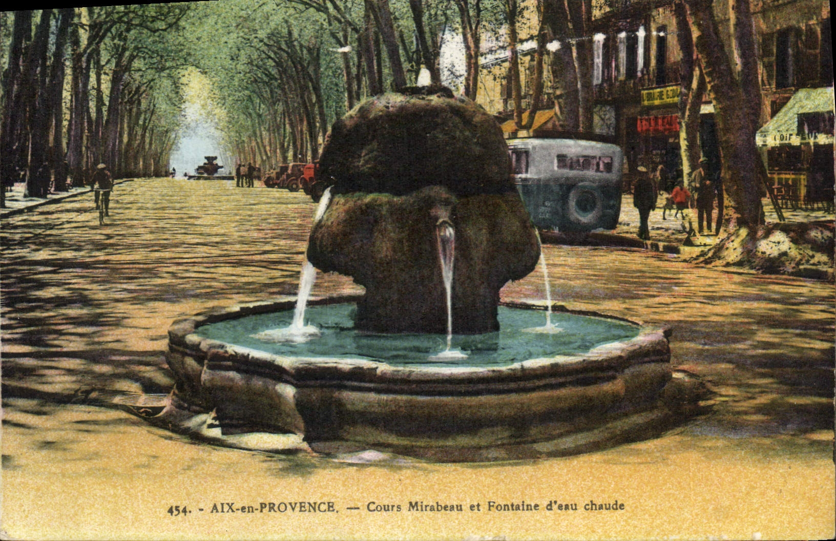 AIX-EN-PROVENCE — Cours Mirabeau and Hot Water Fountain — Édition La Clipoqre