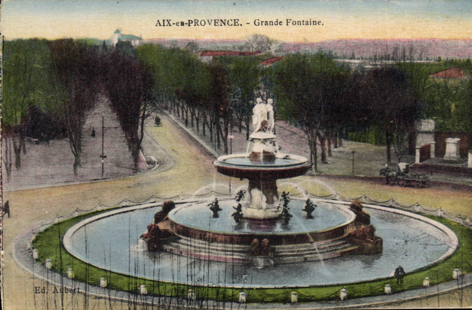 Aix-en-Provence — Ansicht der Grande Fontaine — Verlag Adbert