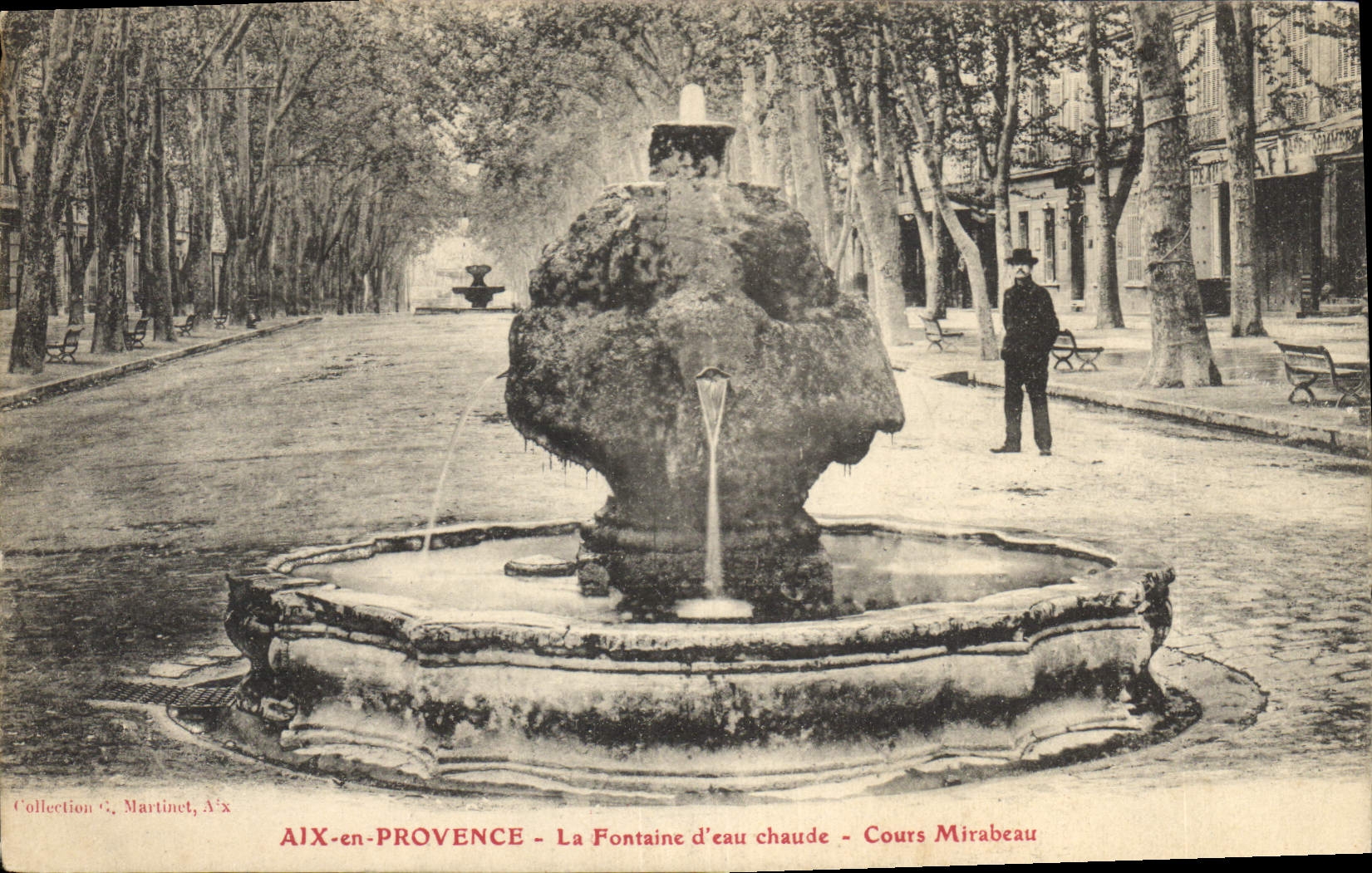 AIX-en-PROVENCE — Quelle zur warmen Wasserquelle — Cours Mirabeau — Verleger Martinet, Aix
