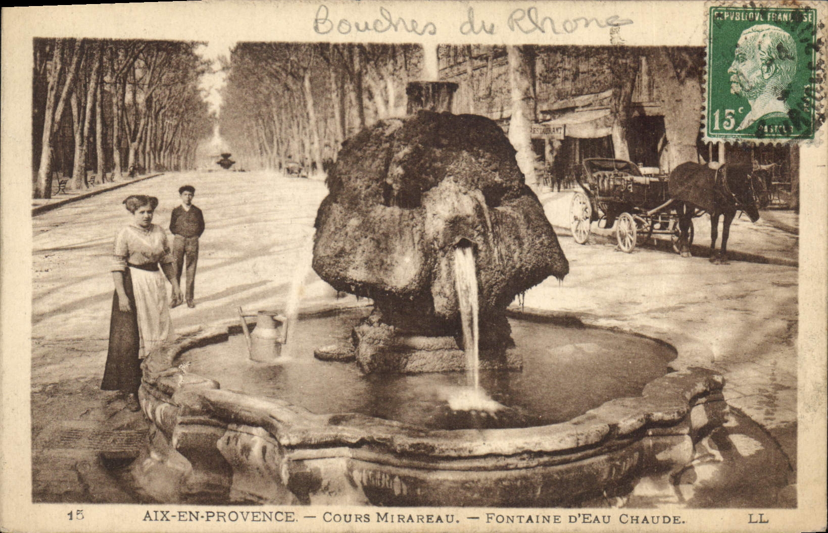 Aix-en-Provence — Cours Mirareau — Fontaine d'Eau Chaude — LL