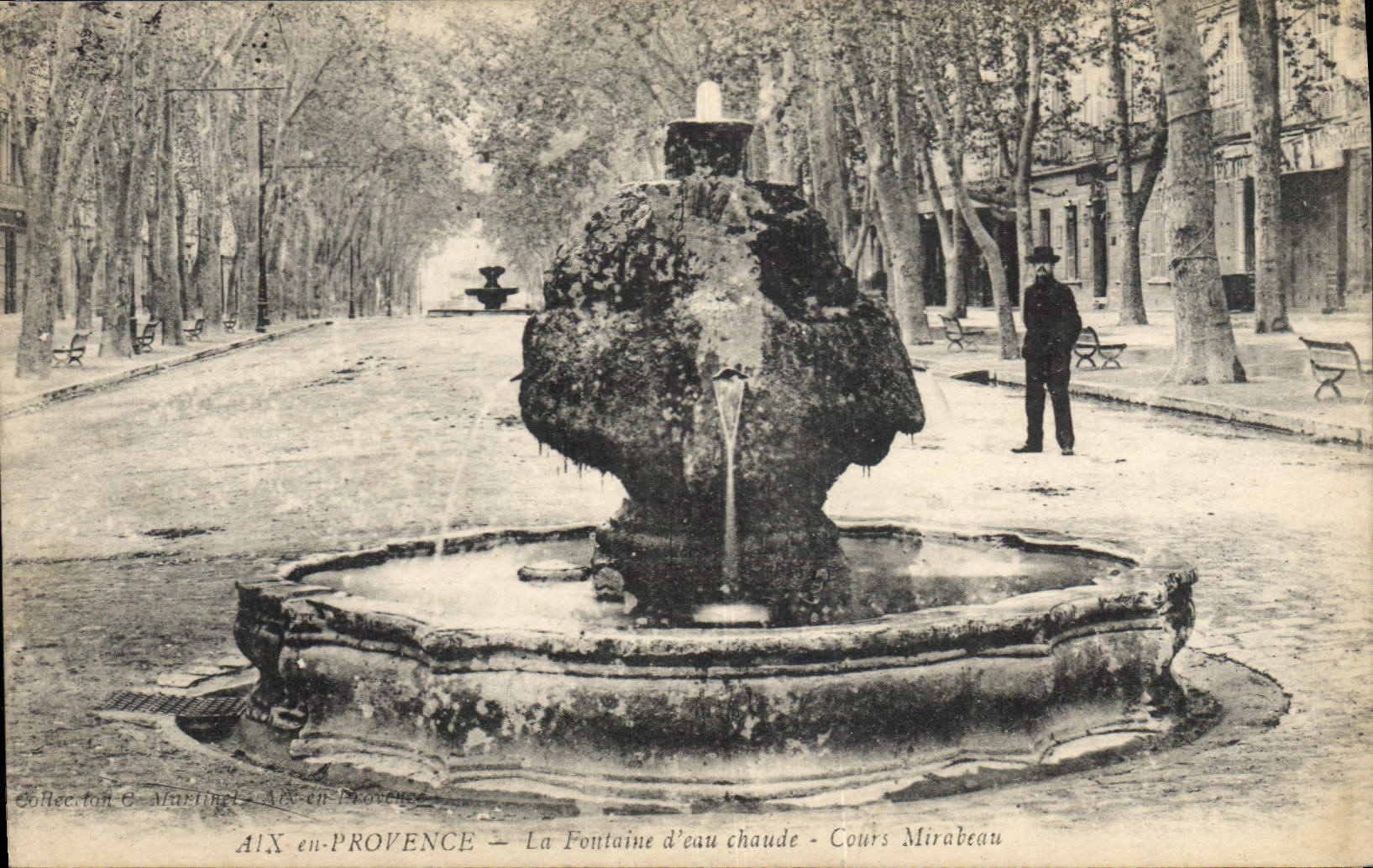 AIX-en-PROVENCE — Die Warmwasserquelle — Cours Mirabeau — Sammlung C. Martinel