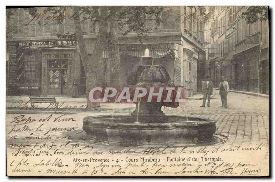 Aix-en-Provence — Cours Mirabeau — Thermalquelle — Col. Jaussaud