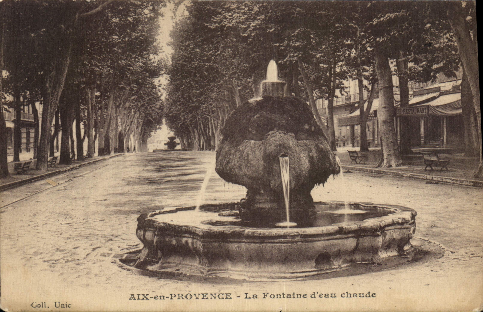 AIX-en-PROVENCE — La Fontaine d'eau chaude — Goll. Unic