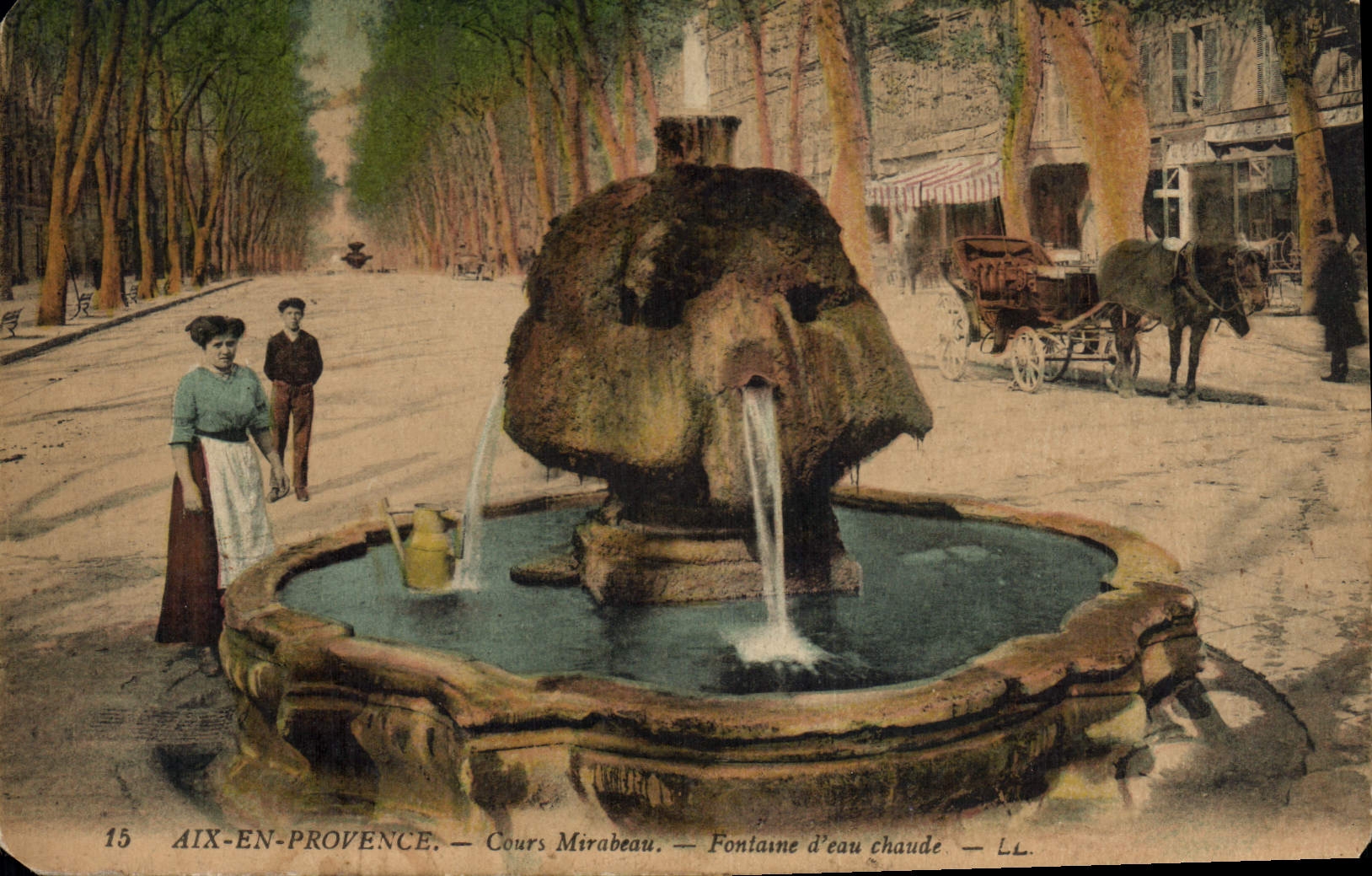 Aix-en-Provence — Cours Mirabeau — Fontaine d'eau chaude — LL. — N°15