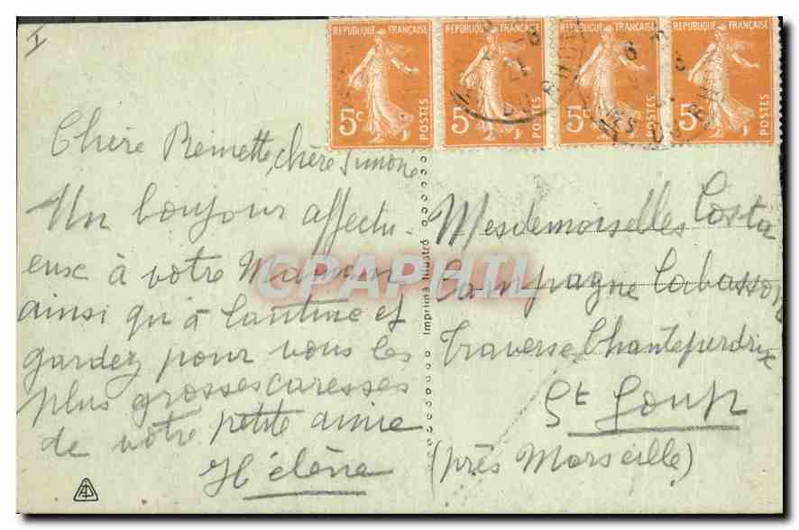 CPA La Sainte Baume St Zacharie Var La Grotte et le St Pilon  — Verso