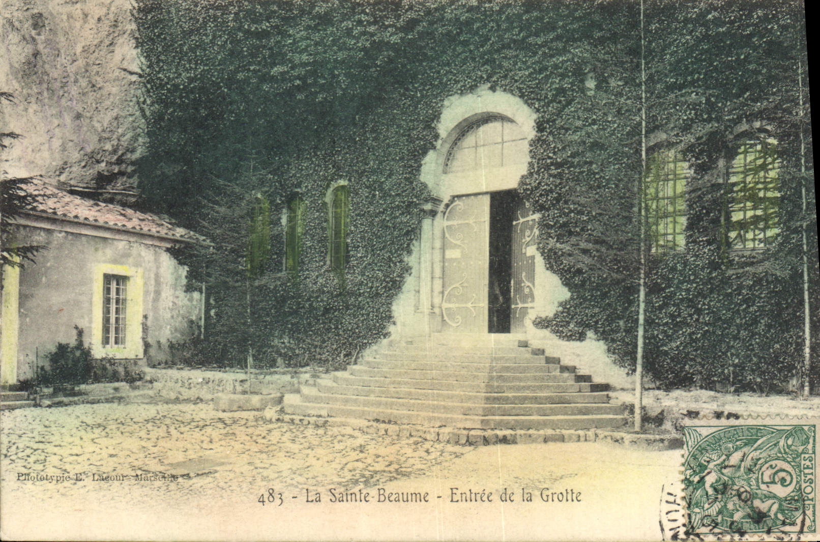 La Sainte-Beaume - Entrée de la Grotte — Phototypie E. Laseour-Marcache, n°483