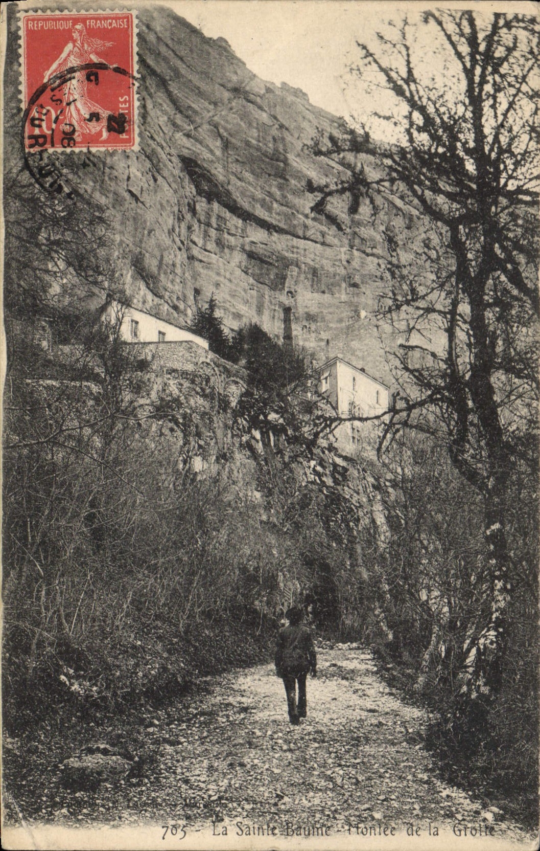 Antike Ansichtskarte der Grotte von La Sainte Baume