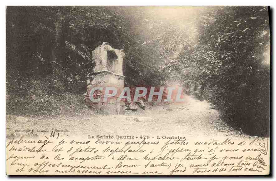 La Sainte Baume - The Oratory — ruins in the forest — Phototypie F. Lecoeur, Alpes-Maritimes, n°479