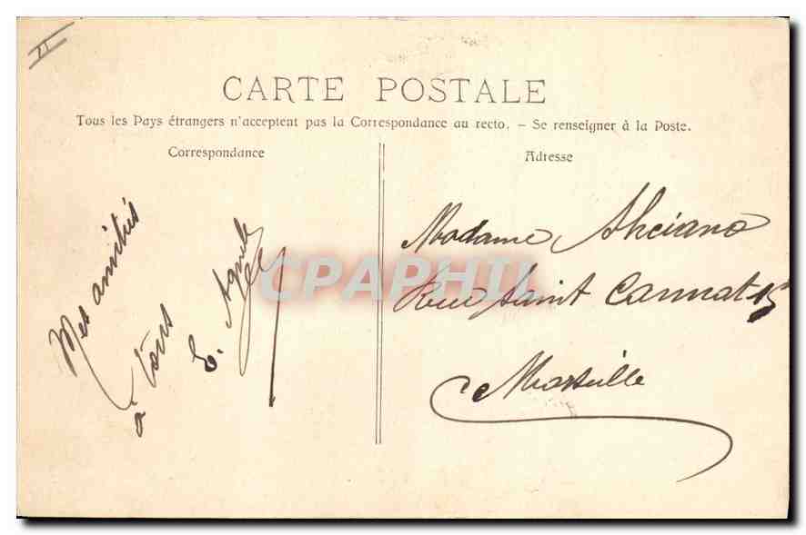 CPA La Sainte Beaume Entree de la Grotte  — Rückseite
