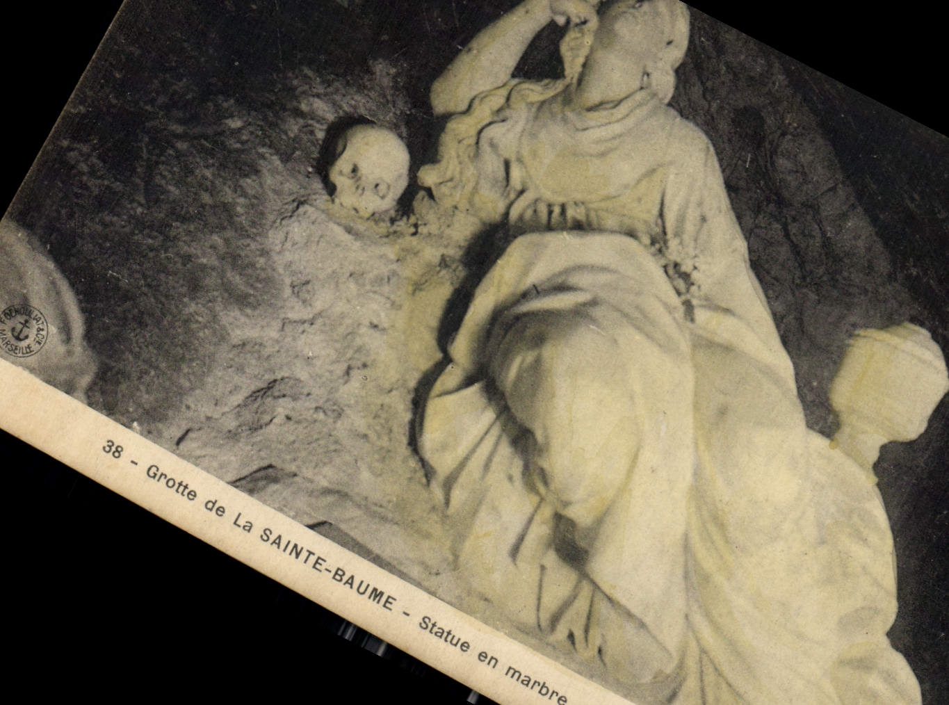 Grotte de La Sainte-Baume — Marmorstatue — Verlag: Bonnemaison, Marseille, n°38