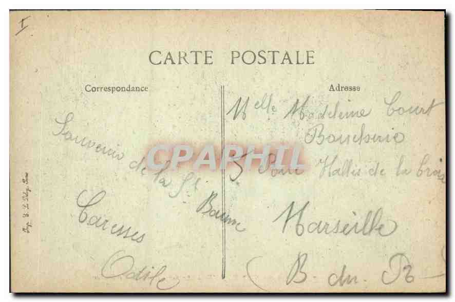 La Sainte-Baume — Le Saint-Pilon — Le Rocher — BLD, Nr. 2022 — Rückseite