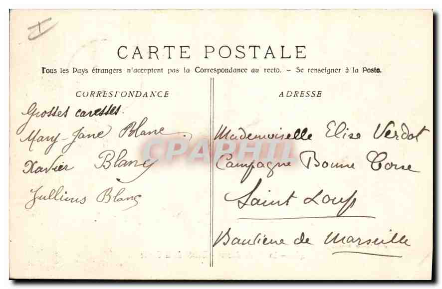 CPA La Sainte Baume Entree de la Grotte  — Rückseite