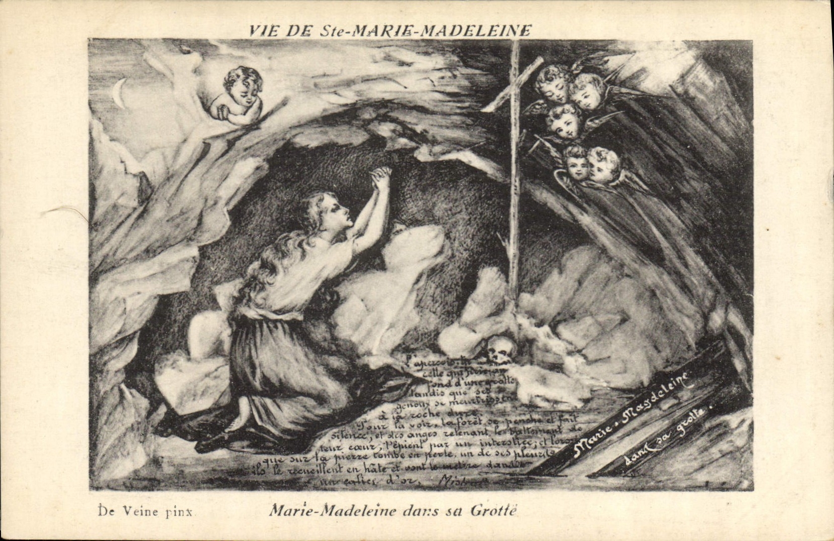 Mary Magdalene in Her Cave — Life of Saint Mary Magdalene — De Veine pinx