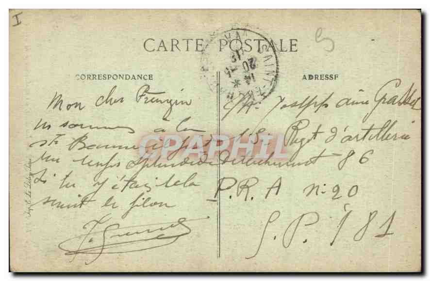 LA SAINTE-BAUME — The Stairs Leading to the Cave — Publisher C.P.D. no. 1467 — Back