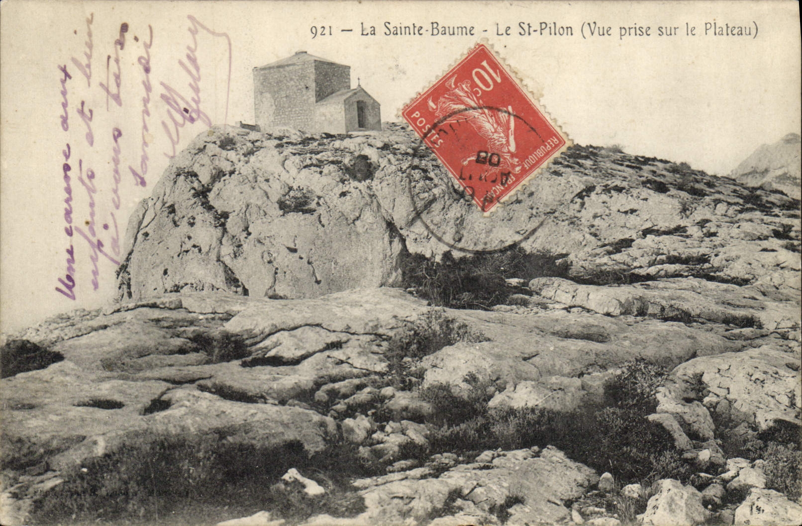 CPA La Sainte Baume Le St Pilon Vue prise sur le Plateau 