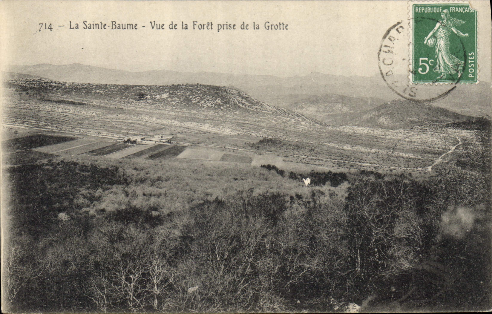 La Sainte-Baume — View of the Forest taken from the Cave — unknown publisher, no. 714