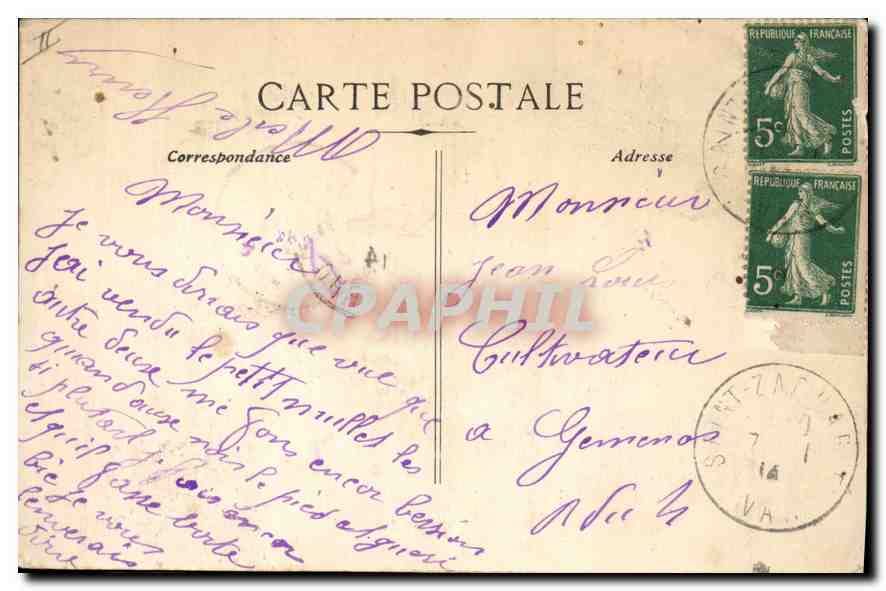 La Sainte Baume — Die Fontaine de None — Verleger nicht sichtbar — Rückseite