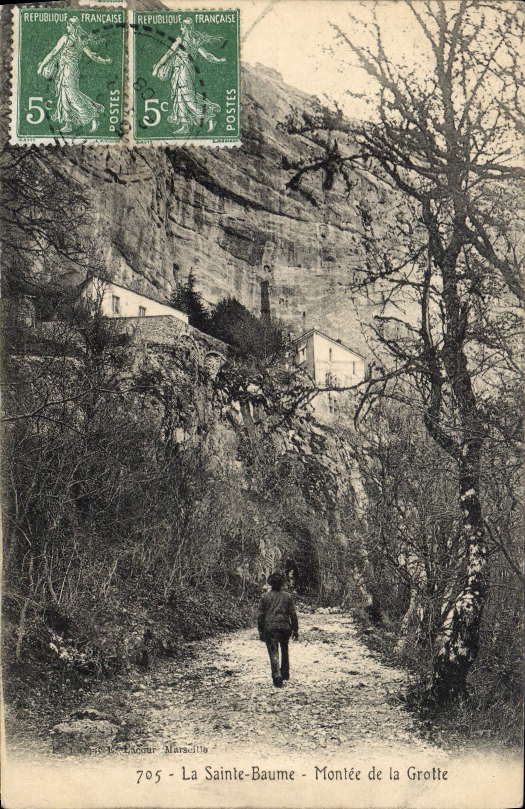La Sainte-Baume - Aufstieg zur Höhle — Verlag L. Lavay L. Dacour Marseille — n° 705
