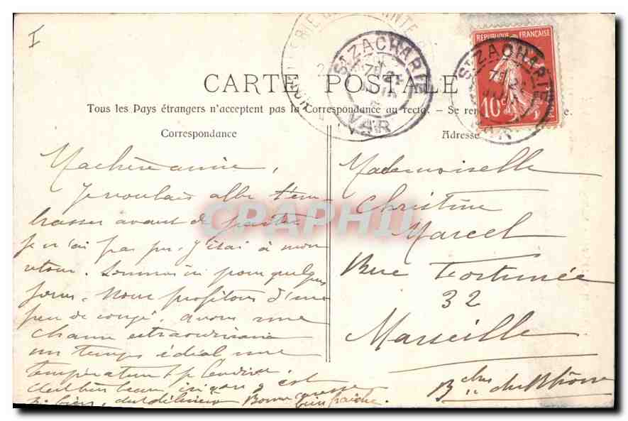 CPA La Sainte Baume Montee de la Grotte  — Rückseite