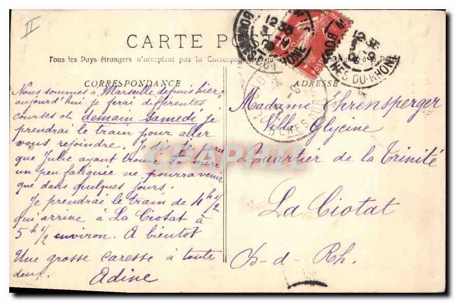 CPA La Sainte Baume Montee de la Grotte  — Back
