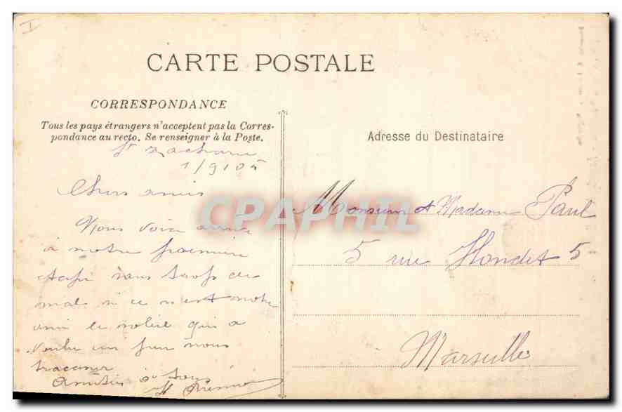 La Sainte-Baume — Arrivée de la Grolle — Phototyp. E. Lacour — Marseille — Rückseite