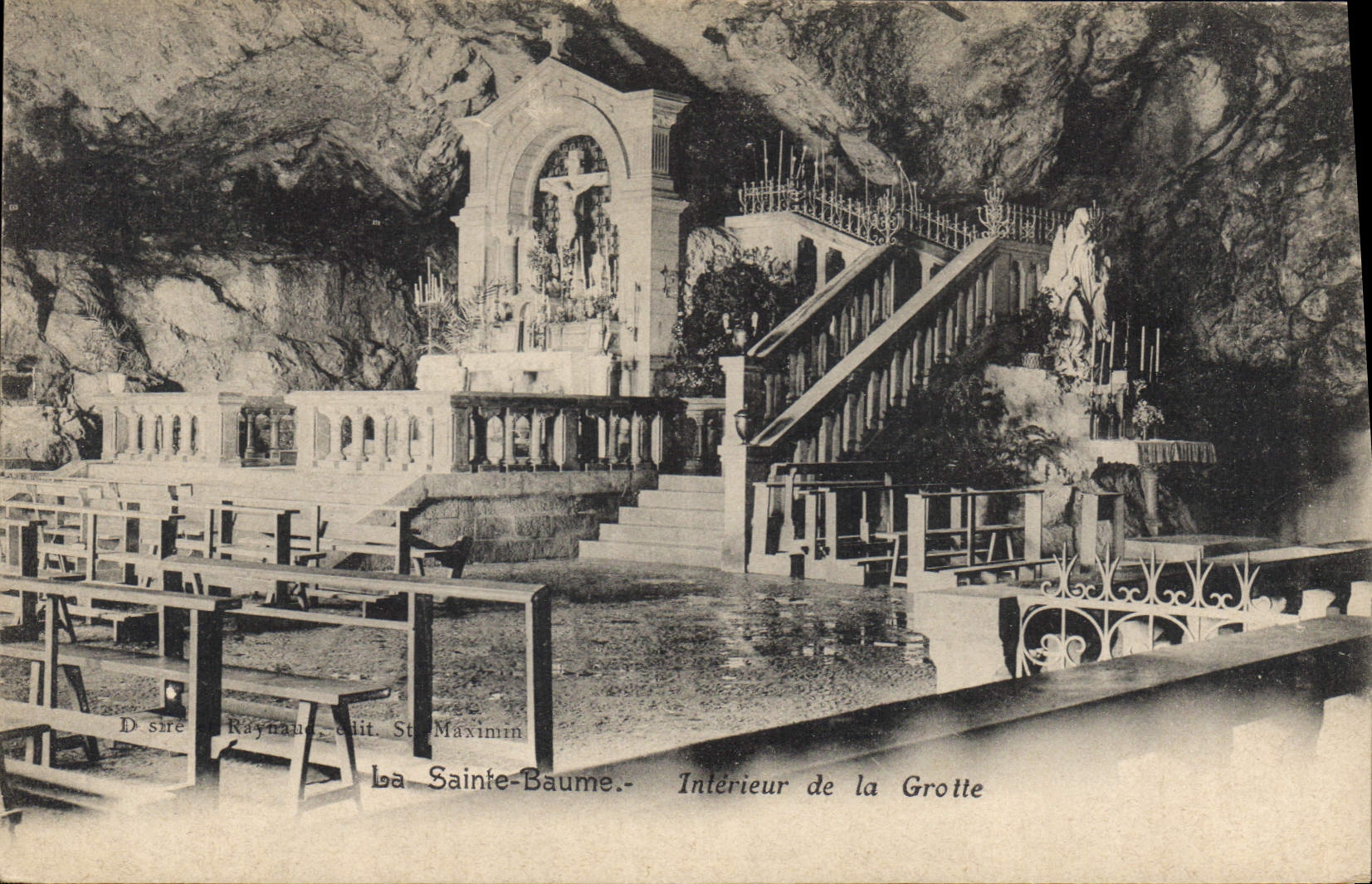 La Sainte-Baume — Intérieur de la Grotte — Photo-stélabr. Baudouin-Vincent, Marseille