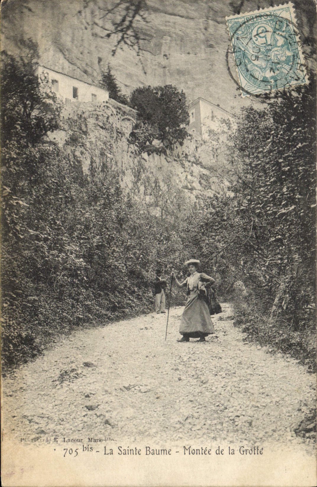 La Sainte Baume - Montée de la Grotte — E. Lacour, Marseille, n° 705 bis