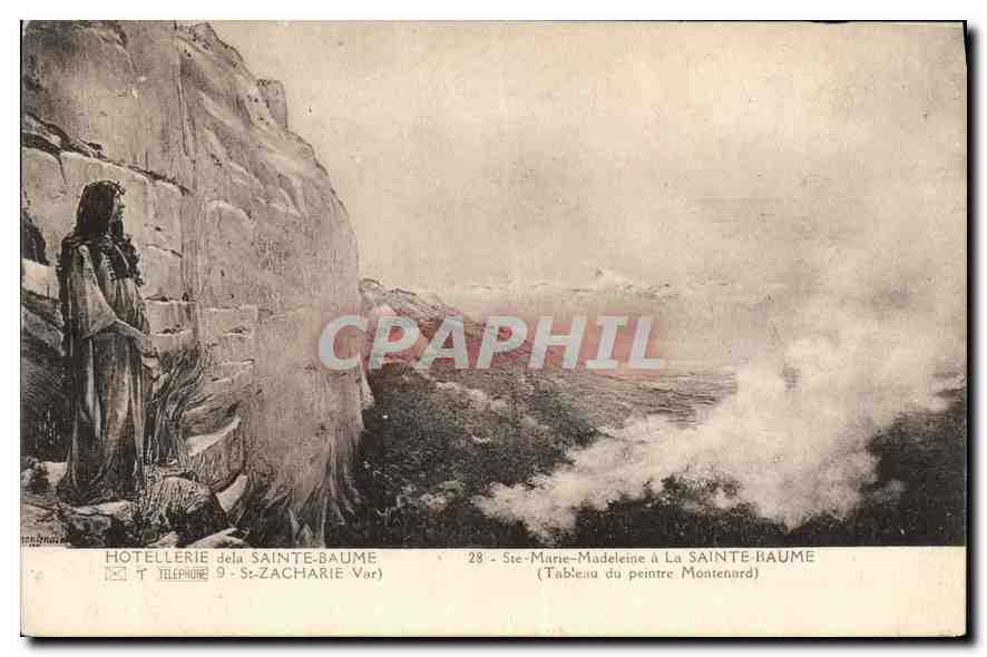 Sainte-Marie-Madeleine à La Sainte-Baume — Tableau du peintre Montenard — Hotellerie de la Sainte-Baume, 9 St-Zacharie (Var)
